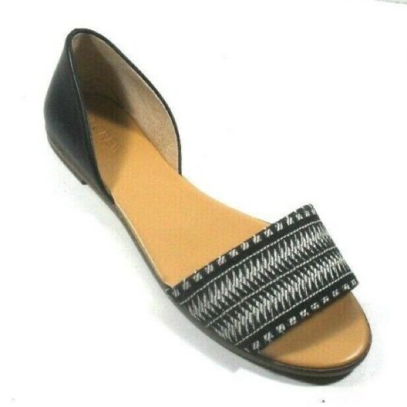 Morgan Woven Peep-toe D'Orsay Flats - Picture 5 of 9